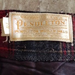 1950s Women's Pendleton Plaid Wool Skirt Size 14 New Condition